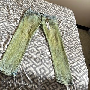Purple designer, jeans